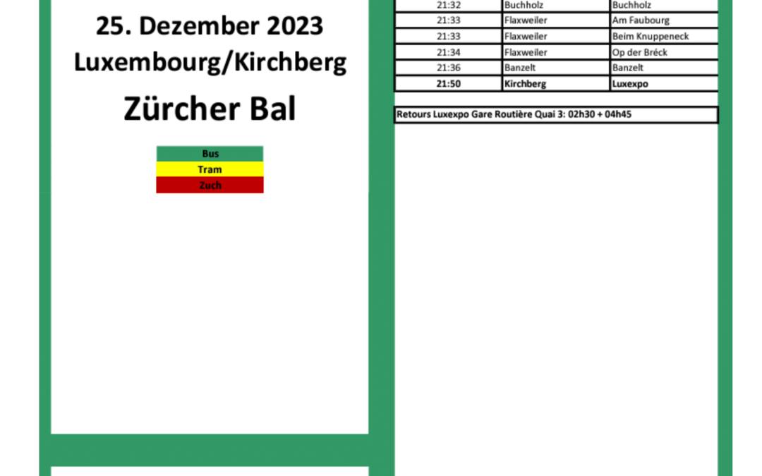 NightLife Bus – Zürcher Bal 2023