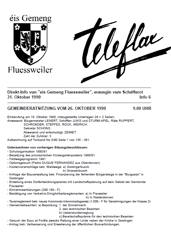 Teleflax 06 Octobre 1990