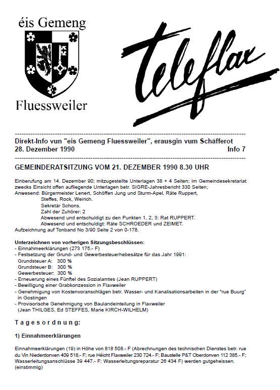 Teleflax 07 Décembre 1990