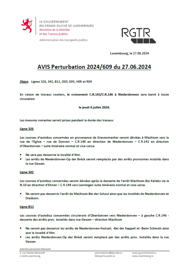 Avis P. 2024-609 04.07.24