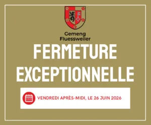 Fermeture exceptionnelle - 26/06/2026 après-midi