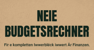 Hutt Dir den Iwwerbléck iwwert Är Finanzen? - De neie Budgetsrechner
