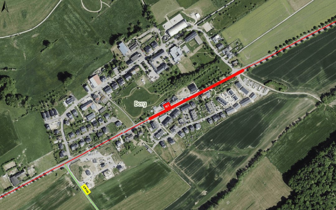 Route barrée – N1 « route de Luxembourg » à Berg