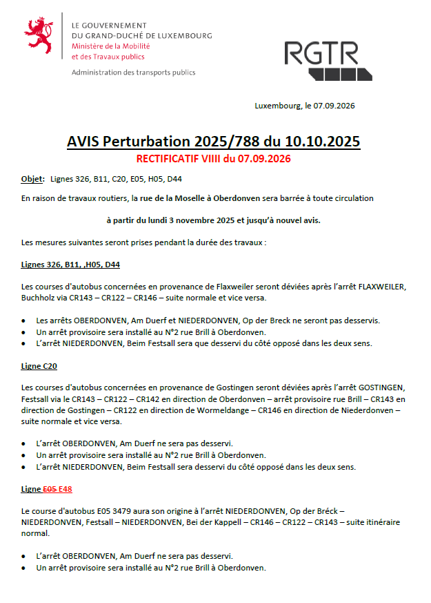 rectificatif VIIII